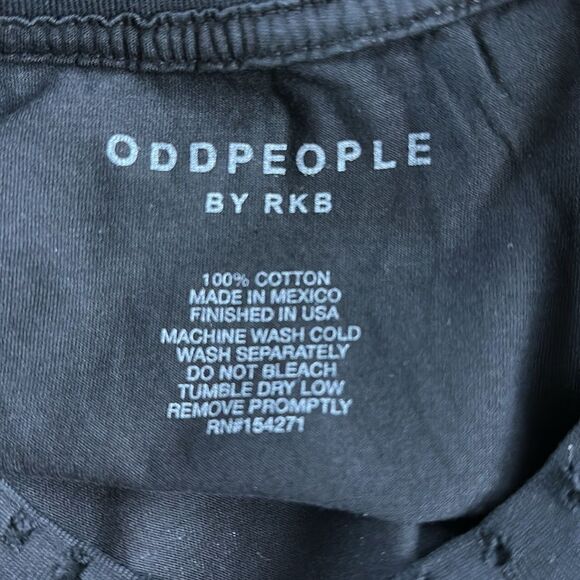 NWOT Recycled Karma “LONE” Howling Wolf Graphic Tee in Black Short Cuff Sleeve S - Picture 8 of 15